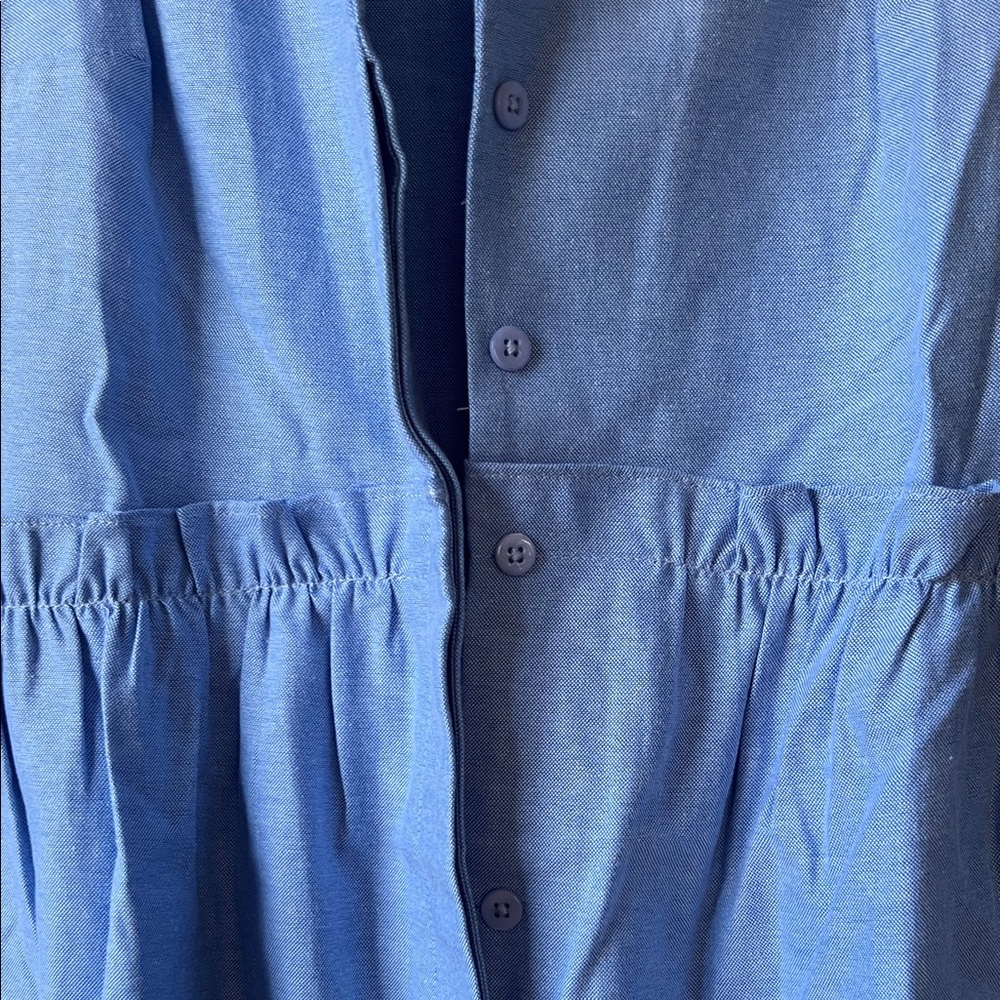 Tuckernuck Light Blue Sleeveless Collared Top - Picture 4 of 4